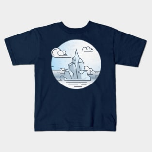 Ice mountain landscape Kids T-Shirt